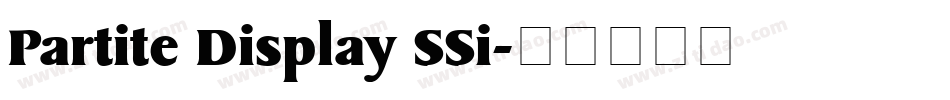 Partite Display SSi字体转换